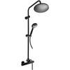Rinkinys prysznicowy Domoletti THERMOSTATIC SHOWER MIXER SET Juodas Matinis