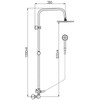Rinkinys prysznicowy Domoletti THERMOSTATIC SHOWER MIXER SET Juodas Matinis