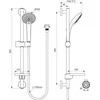 Dušas komplekts Ideal Standard Idealrain B9415AA, hroma