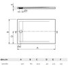 Masterjero Brodzik galeria plakatu SHOWER TRAY NEW YORK 120X80 CM Baltas