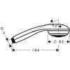 Dušo galvutė Hansgrohe Crometta 85 Mono, chromo sp., 8.5 cm