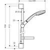 Dušo komplektas Hansgrohe Croma 100 Vario, chromo sp.