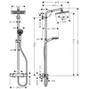 Dušo sistema su termostatiniu maišytuvu Hansgrohe Crometta E 240, chromo sp.