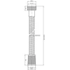 Dušo žarna AB PVC 150cm Chromuota/Balta