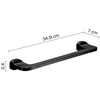 Domoletti AMALFI TOWEL HOLDER 35 CM Matinis Juodas