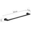 Domoletti AMALFI TOWEL HOLDER 60 CM Matinis Juodas