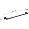 Domoletti AMALFI TOWEL HOLDER 60 CM Matinis Juodas