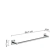 Domoletti MACAO TOWEL HOLDER 60 CM CHROMED