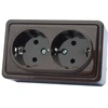 Dvigubas lizdas Vilma SL+250 RP16-021, įžemintas lizdas, antracito spalvos.