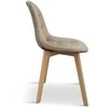Ēdamistabas krēsls Domoletti Emre, ivory beige, 54 cm x 47 cm x 85 cm