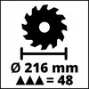 Einhell TC-SM 216 4300380 1600W 30mm skersavimo pjūklas