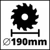 Rankinis diskinis pjūklas Einhell TE-CS 190/1; 1500 W
