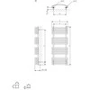 Plaukų džiovintuvas Elektrinis rankšluosčių džiovintuvas Terma Kioto, 480x870mm