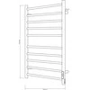 Elektrinis rankšluosčių džiovintuvas Thema Lux BK-109W-10T, juodas, 53 cm x 87 cm, 135 W