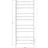 Plaukų džiovintuvas Elektriskais dvieļu žāvētāja stienis Thema Lux BK-109A-12T, hroma krās., 53 cm x 115.5 cm, 120 W
