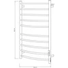 Elektriskais dvieļu žāvētāja stienis Thema Lux BK-109A-10T, hroma krās., 53 cm x 86 cm, 100 W