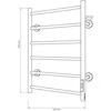 Plaukų džiovintuvas Elektrinis rankšluosčių džiovintuvas Thema Lux BK109W-6T, juodas, 54 cm x 71,5 cm, 80 W