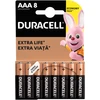 BATTERIES DURACELL AAA. LR03. 8 PCS.