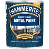 Emaliniai dažai, apsaugo metalines konstrukcijas nuo korozijos. Hammerite Hammered, blizgūs, 0,75 l, tamsiai mėlynos spalvos.