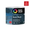 Emaljas krāsa, aizsargā metāla konstrukcijas pret koroziju Pentacolor Anti Rust, pus-spīdīgs, 2.7 l, sarkana krās.