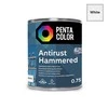 Emaljas krāsa, daudzveidīgs Pentacolor Anti Rust Hammered, spīdīga, 0.75 l, balta