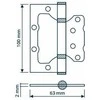 Haushalt Stabilus HINGE DOOR 100X63X2MM BRASS PLATED