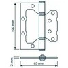 Haushalt Stabilus HINGE DOOR 100X63X2MM AGED BRASS