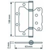 Haushalt Stabilus HINGE DOOR 100X63X2MM Matinis NICKEL