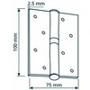 Haushalt Stabilus HINGE DOOR 100X75X2.5 PB UNIVERSAL