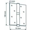 Haushalt Stabilus HINGE DOOR 100X75X2.5 SN UNIVERSAL