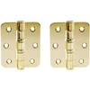 Haushalt Durų lankstas, 63 mm x 75 mm x 2.5 mm, žalvario sp. 2 vnt.