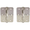 Haushalt Durų lankstas, 75 mm x 88 mm x 2.5 mm, nikelio sp., 2 vnt.