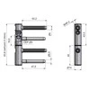 Lankstas durims TKZ Polna 96 265 530, 1.4 cm x 8.3 cm, pilka