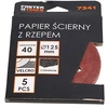 Faster Tools Smilšpapirio diskas Velkro 125mm 40 grūdėtumo 5 vnt.