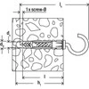 Fischer Kaiščiai UX 12 x 70 mm, 4 vnt.