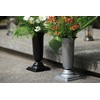 FORM PLASTIC Vaza Dama D13cm/H26.7cm juoda su met. atsp.