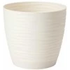 FORM PLASTIC Gėlių vazonas SAHARA su padėklu 23 cm, kreminės spalvos