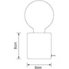 Šviestuvas Domoletti T23020E D8H8 gol, E27, pastatomas, 60W