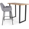 Galds Domoletti U LEGS, melna krās./koka krās., 120 cm x 60 cm x 100 cm