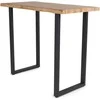 Galds Domoletti U LEGS, melna krās./koka krās., 120 cm x 60 cm x 100 cm