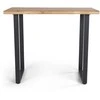 Galds Domoletti U LEGS, melna krās./koka krās., 120 cm x 60 cm x 100 cm