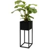 Garden Center Tajemniczy ogród FLOWER POT COVER NANTES S Juodas 23X23X60