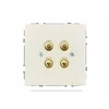 Speaker connection socket LIREGUS MODERN. 2-gang. beige