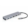 Gembird Adapteris usb-c hub usb-c pd hdmi x2 usb 3.0x3