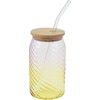 Stiklinė su šiaudeliu, stiklas, 0,45 l