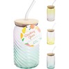 Stiklinė su šiaudeliu, stiklas, 0,45 l
