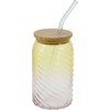 Stiklinė su šiaudeliu, stiklas, 0,45 l
