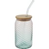 Stiklinė su šiaudeliu, stiklas, 0,45 l