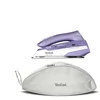 TEFAL First Class DB1612E0 | Steam Travel Lygintuvas | 1000 W | Continuous steam 10 g/min | Steam boost performance 45 g/min | Baltas/Violetinė
