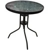 Goodiy Sodo stalas Bistro, skaidrus/juodas, 60 cm x 60 cm x 70 cm